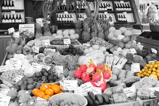 Obststand am Viktualienmarkt