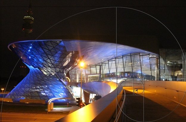 BMW Welt mit goldenem Schnitt