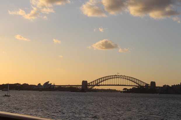 Sonnenuntergang Sydney mit der Harbour Bridge